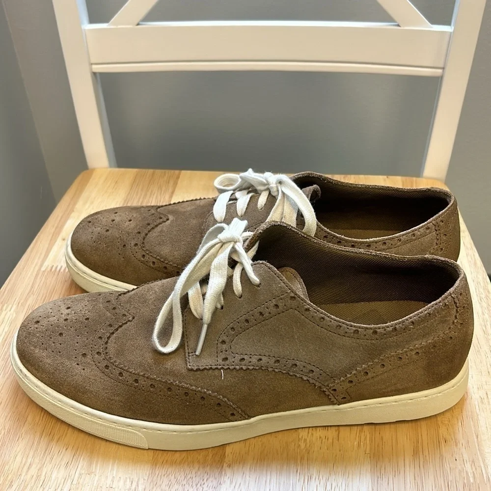 Rockport White Tan Suede AdiPrene by Adidas Wingtip Loafers